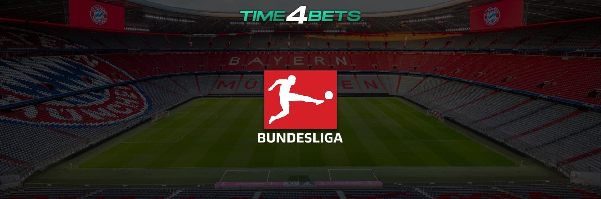 إعلان لدوري Bundesliga الألماني لكرة القدم يضم شعارات الفرق الألمانية الكبرى ومواعيد المباريات