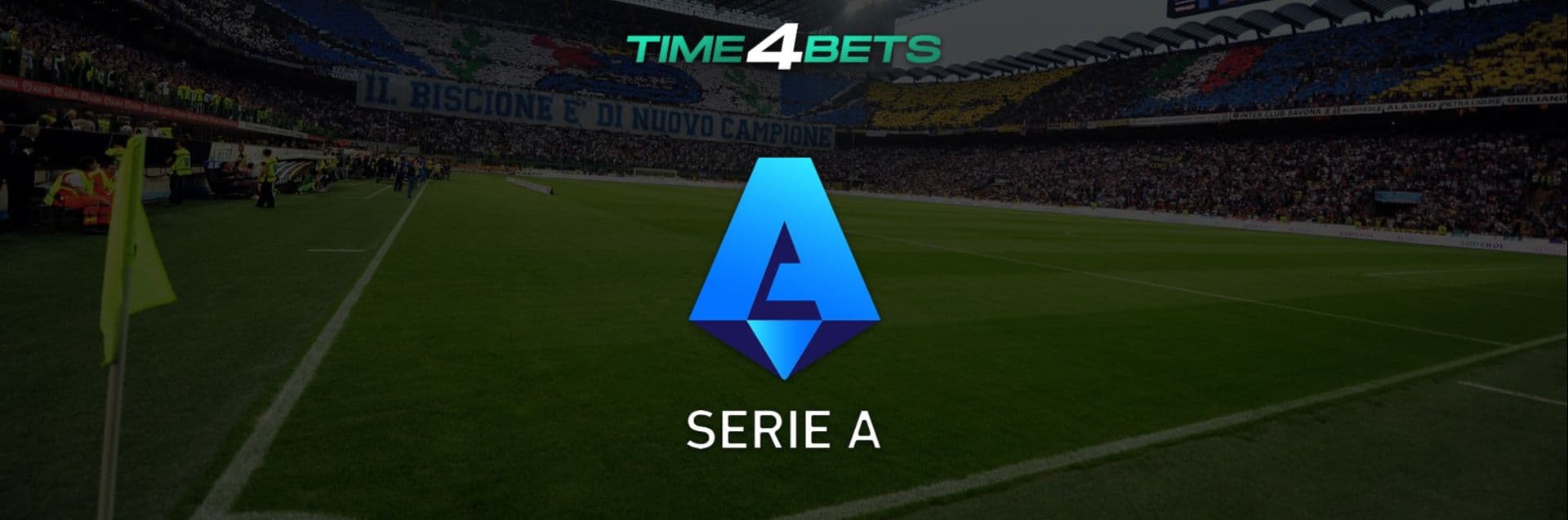 إعلان دوري Serie A الإيطالي لكرة القدم لموقع مراهنات رياضية، يظهر الفرق الكبرى مثل يوفنتوس وإنتر ميلان مع لقطات حماسية من المباريات، ودعوة للمراهنة على نتائج المباريات القادمة، مع عروض حصرية وفرص ربح مميزة لعشاق كرة القدم الإيطالية
